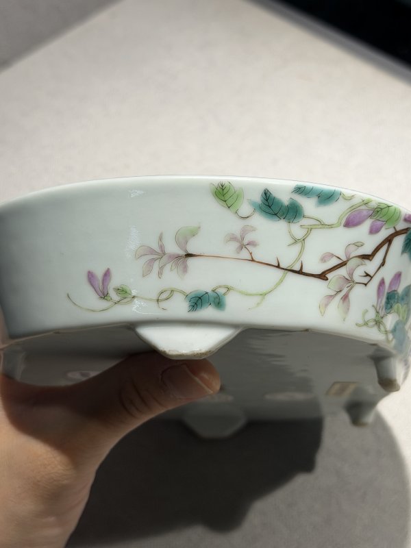 清光绪 永庆长春款牵牛花纹水仙盒 - 图13