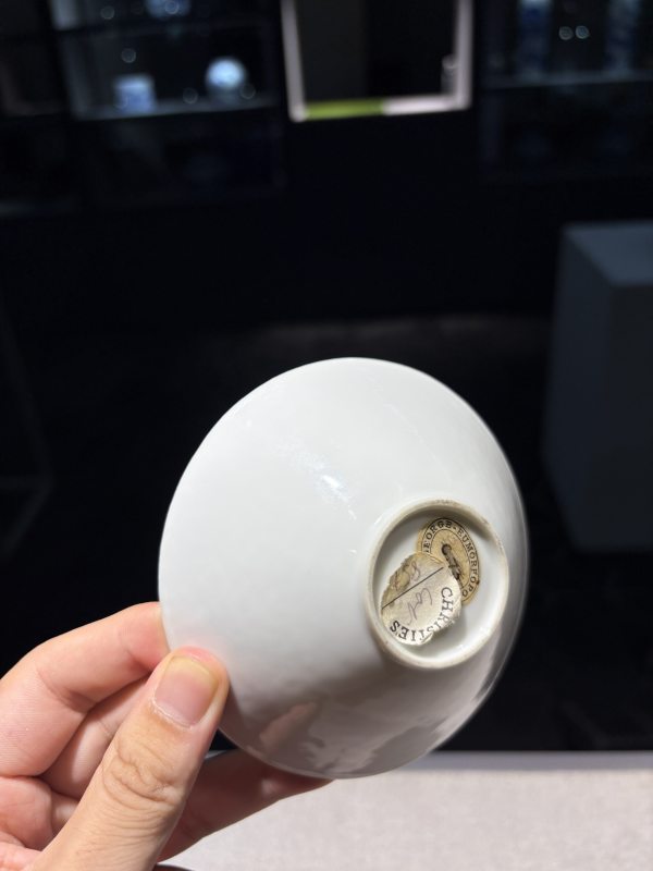 清早期 “永乐年制”款甜白釉暗龙纹小盏 - 图5