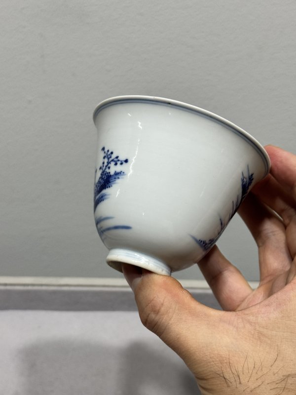 清雍正-乾隆 青花高士“福在眼前”铃铛杯 - 图10