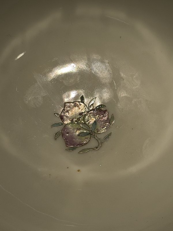 清 青花及粉彩盘、碗、碟一组四件 - 图14