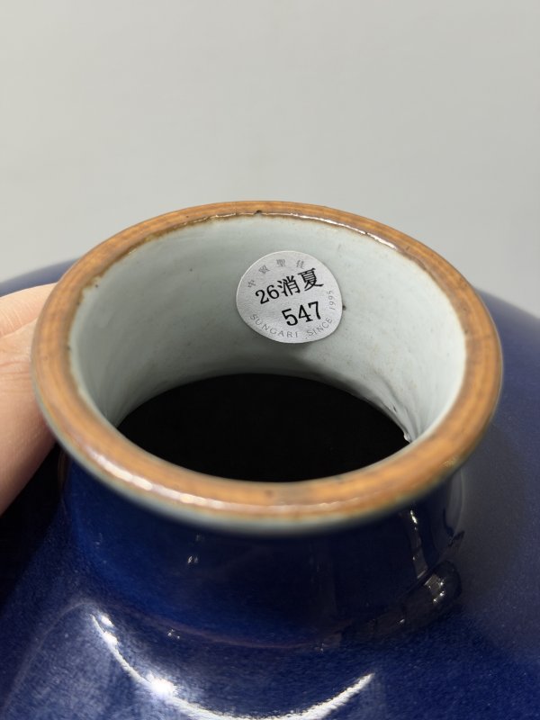 清雍正 霁蓝釉梅瓶 - 图6