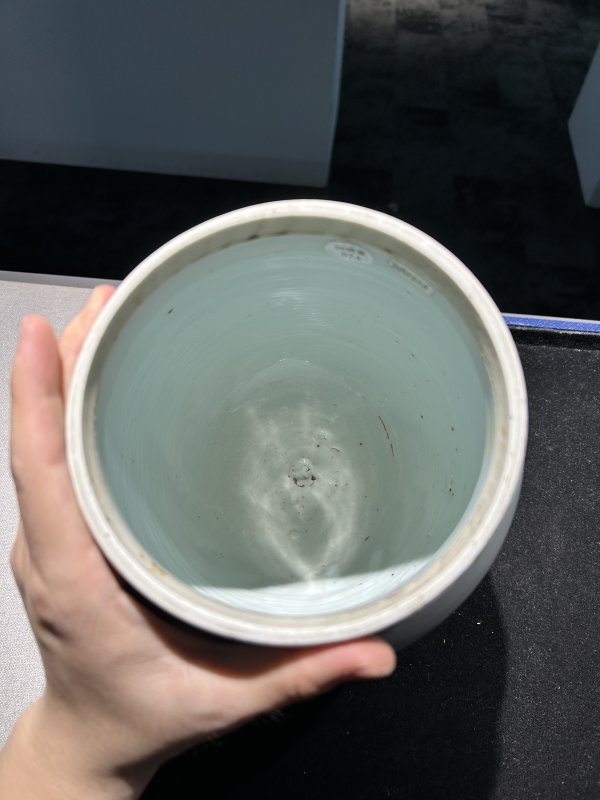 明崇祯 青花博古清供纹莲子罐 - 图8