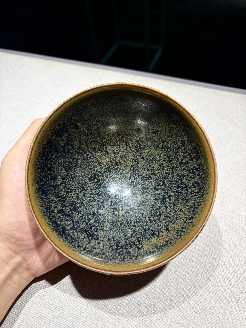 明 黑釉油滴盏 - 图2