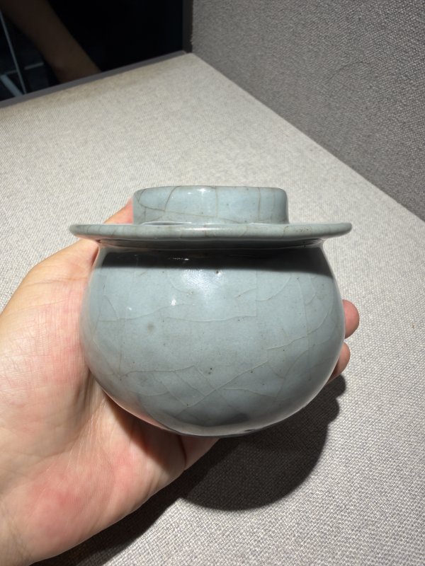 清雍正 仿汝釉糊斗 - 图5