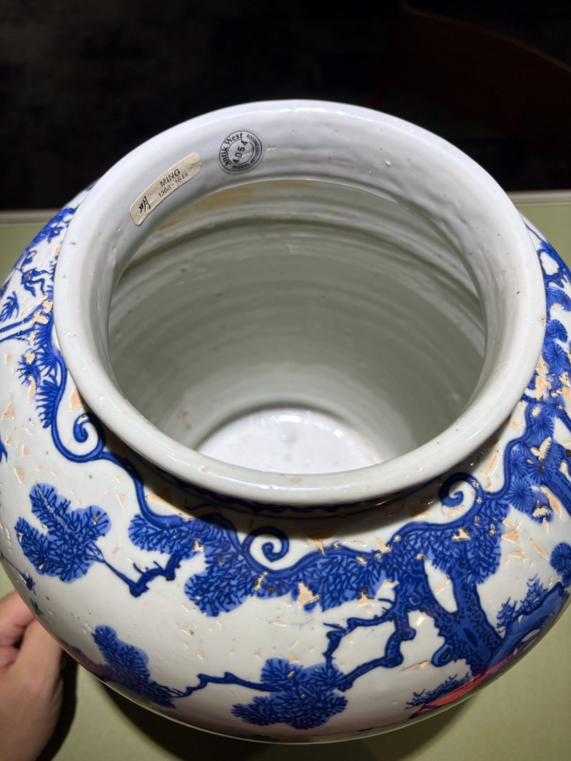 明万历 青花百子闹春图罐 - 图9