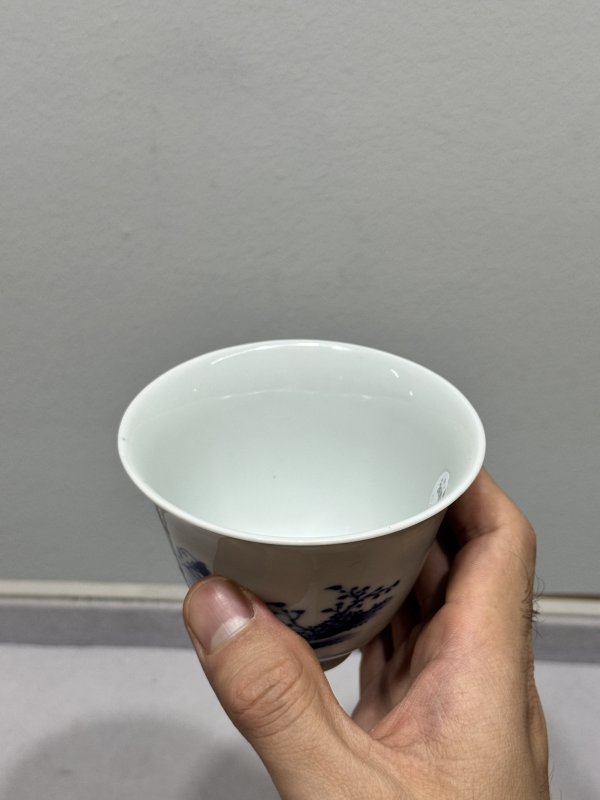 清雍正-乾隆 青花高士“福在眼前”铃铛杯 - 图14