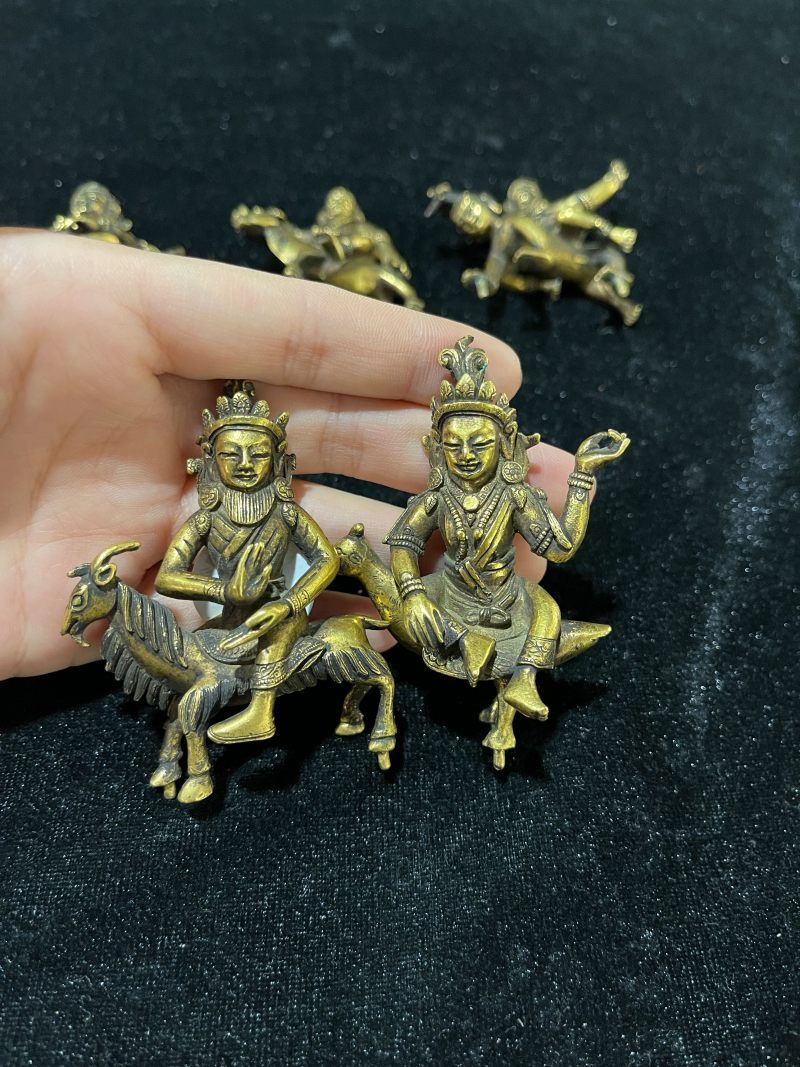 清乾隆 铜鎏金护法一组8尊 - 图4