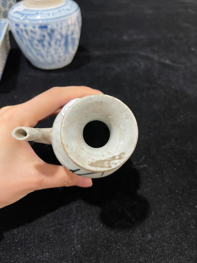 清 青花罐、青花碗、四方洗、青花壶一组6件 - 图21