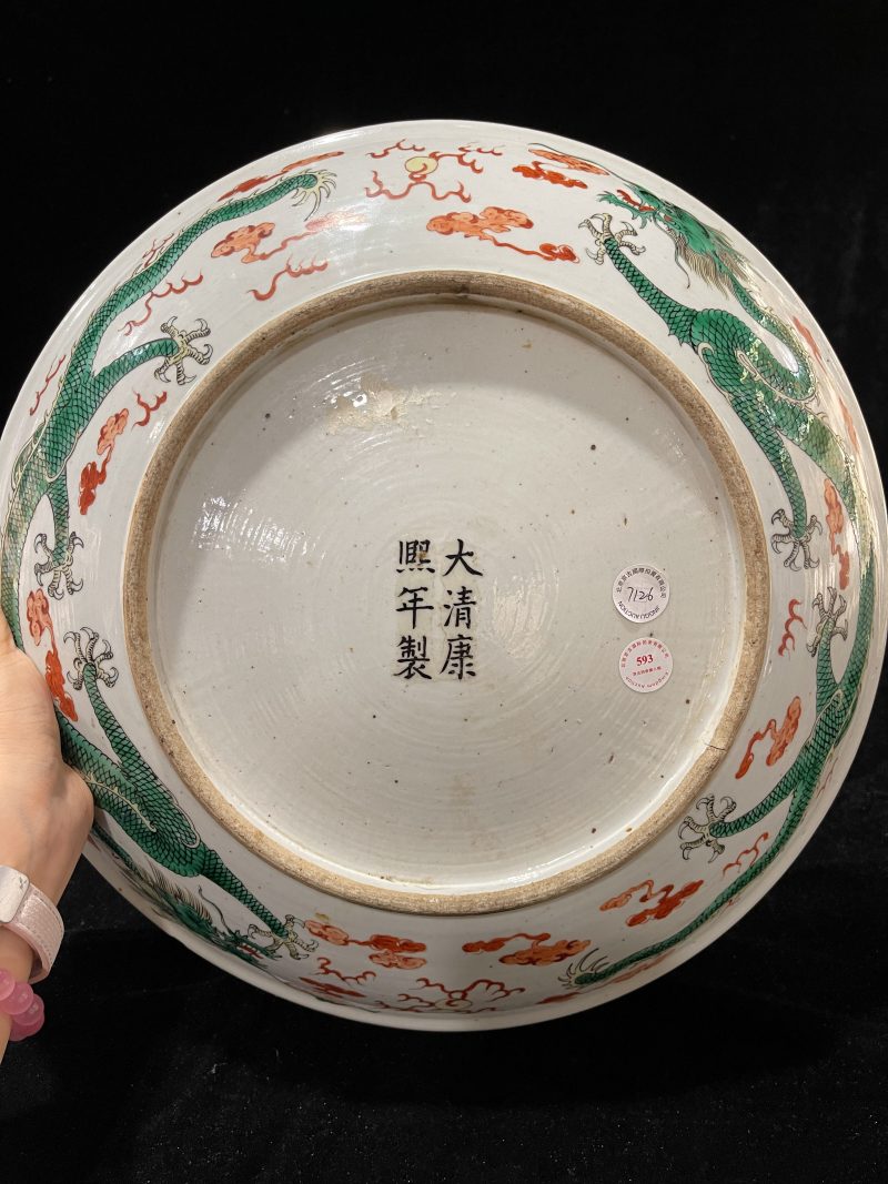 清光绪 五彩人物故事纹大盘 - 图5