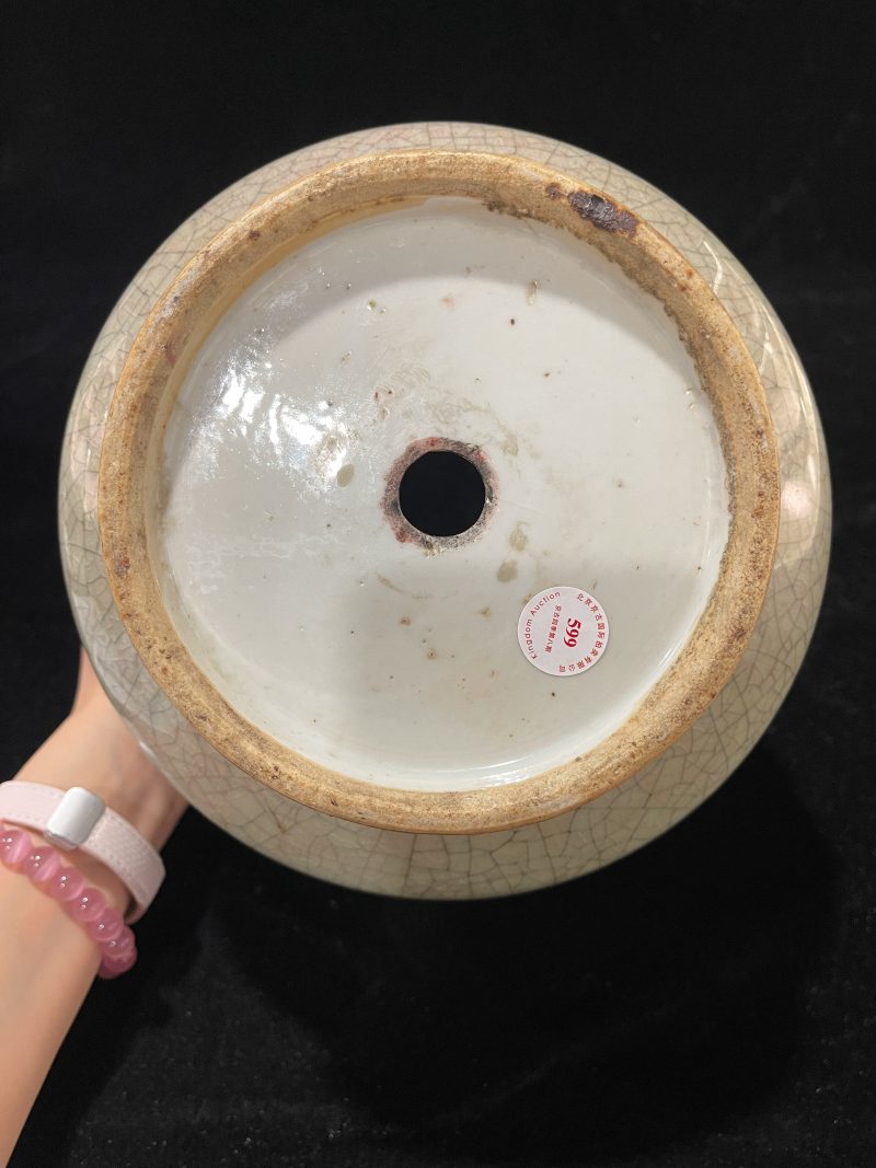 清雍正 仿哥釉花盆 - 图6