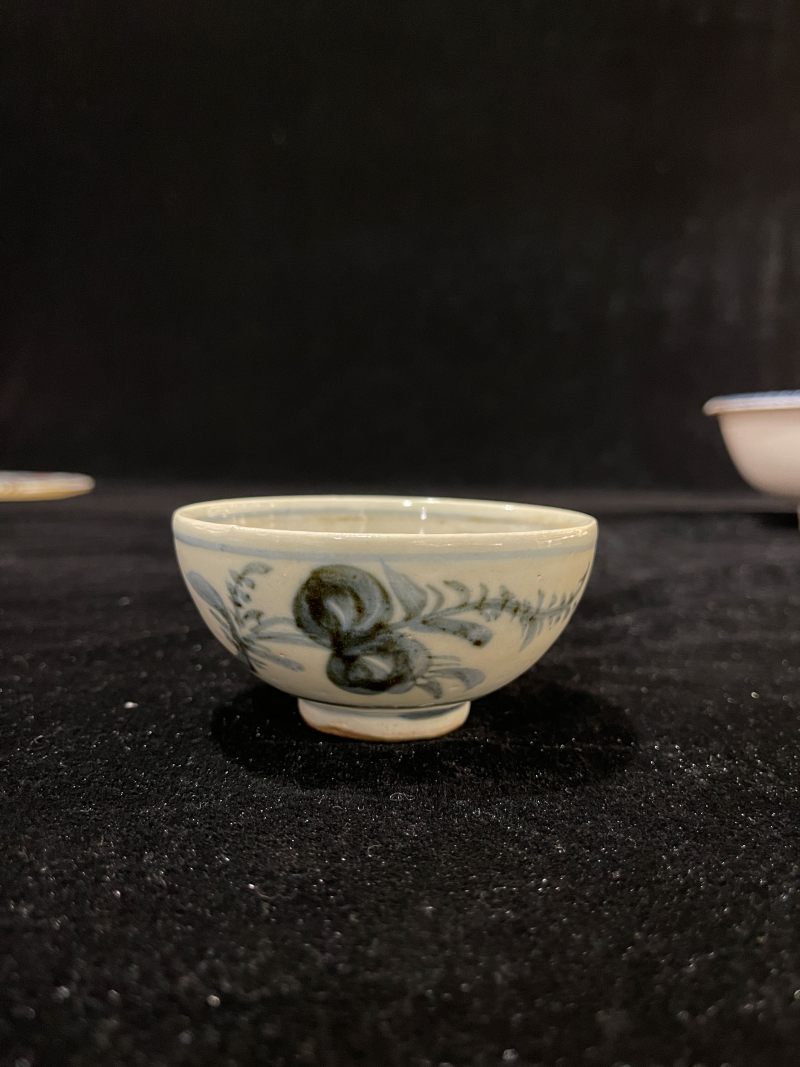 明早期 青花三多纹茶圆 - 图2
