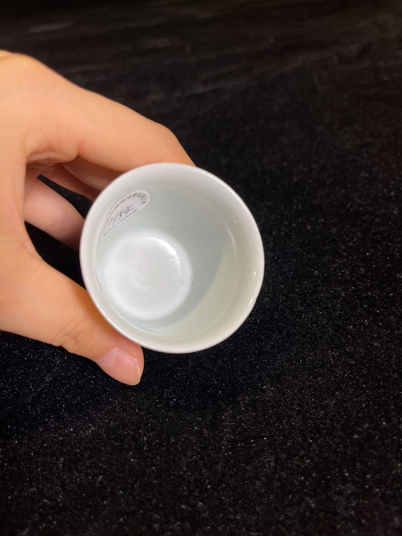 清康熙 青花三多纹杯 - 图3