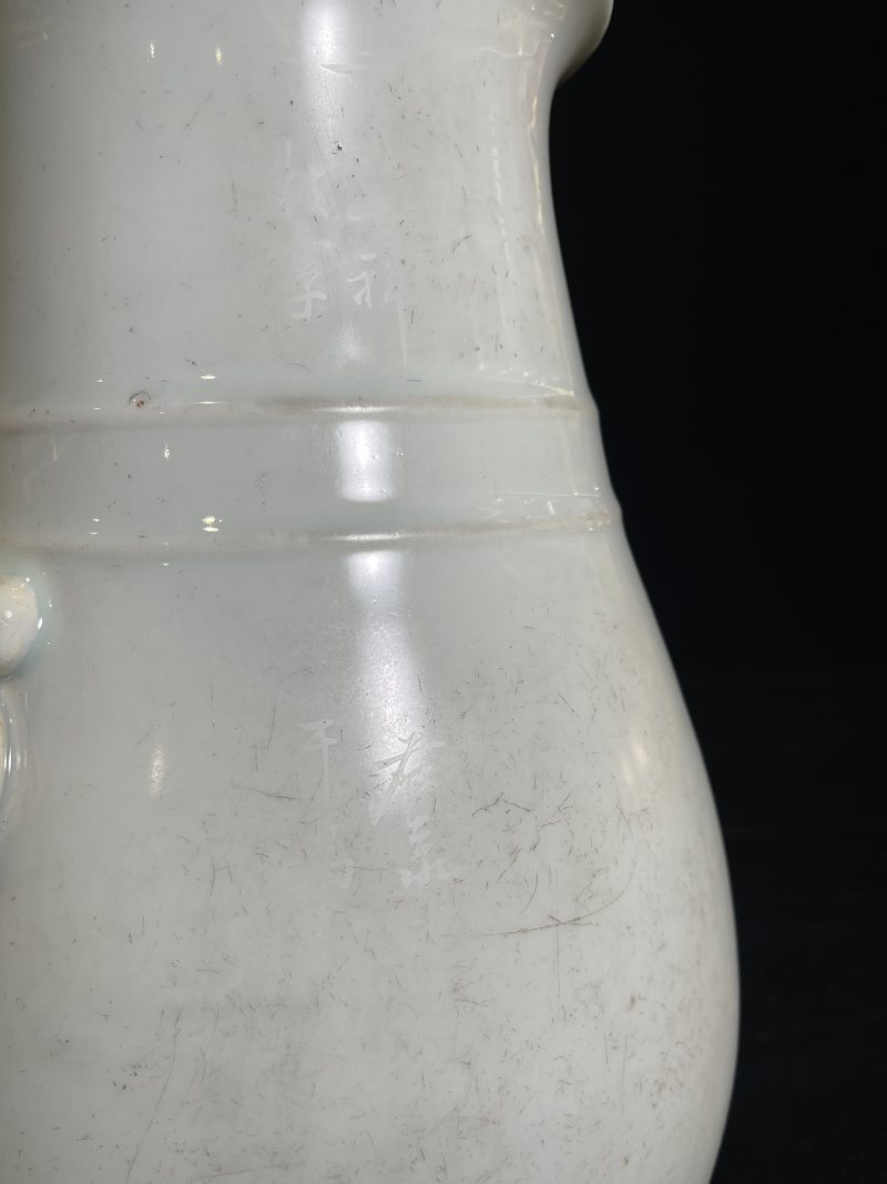 清 浅降彩花鸟纹双耳尊 - 图4
