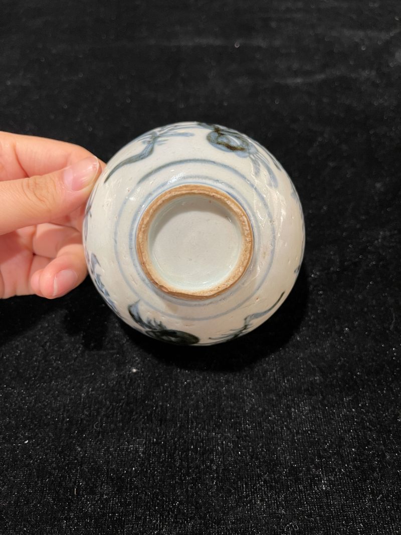 明早期 青花三多纹茶圆 - 图6