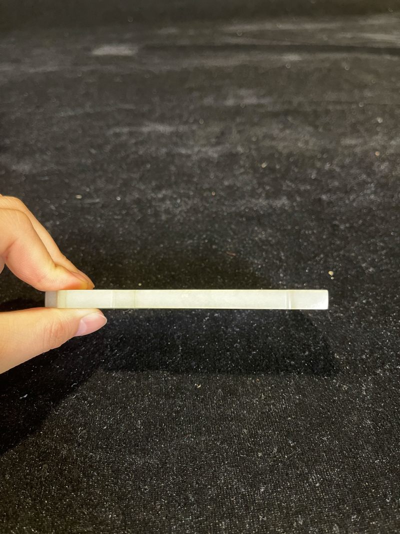 清乾隆 白玉御题诗琴文砚 - 图3