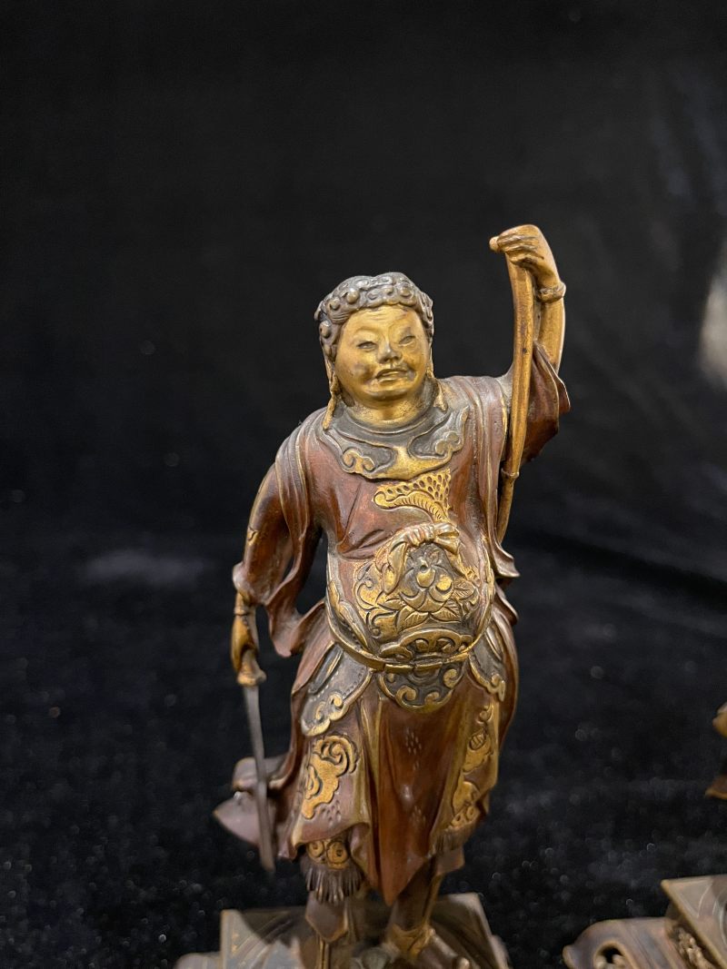 清 铜局部鎏金和合二仙 - 图6