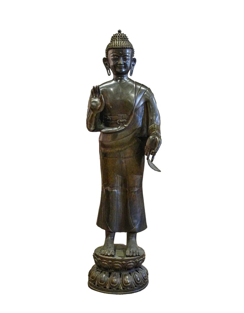 清 铜释迦牟尼佛立像