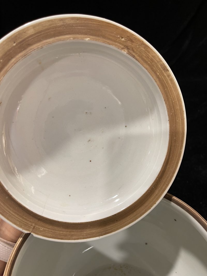 清 浅降彩婴戏图粥罐 - 图5