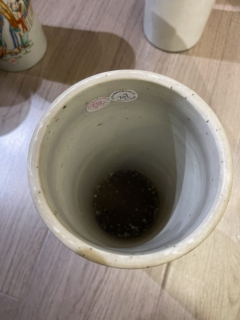 民国 粉彩人物纹帽筒两对4件 - 图8