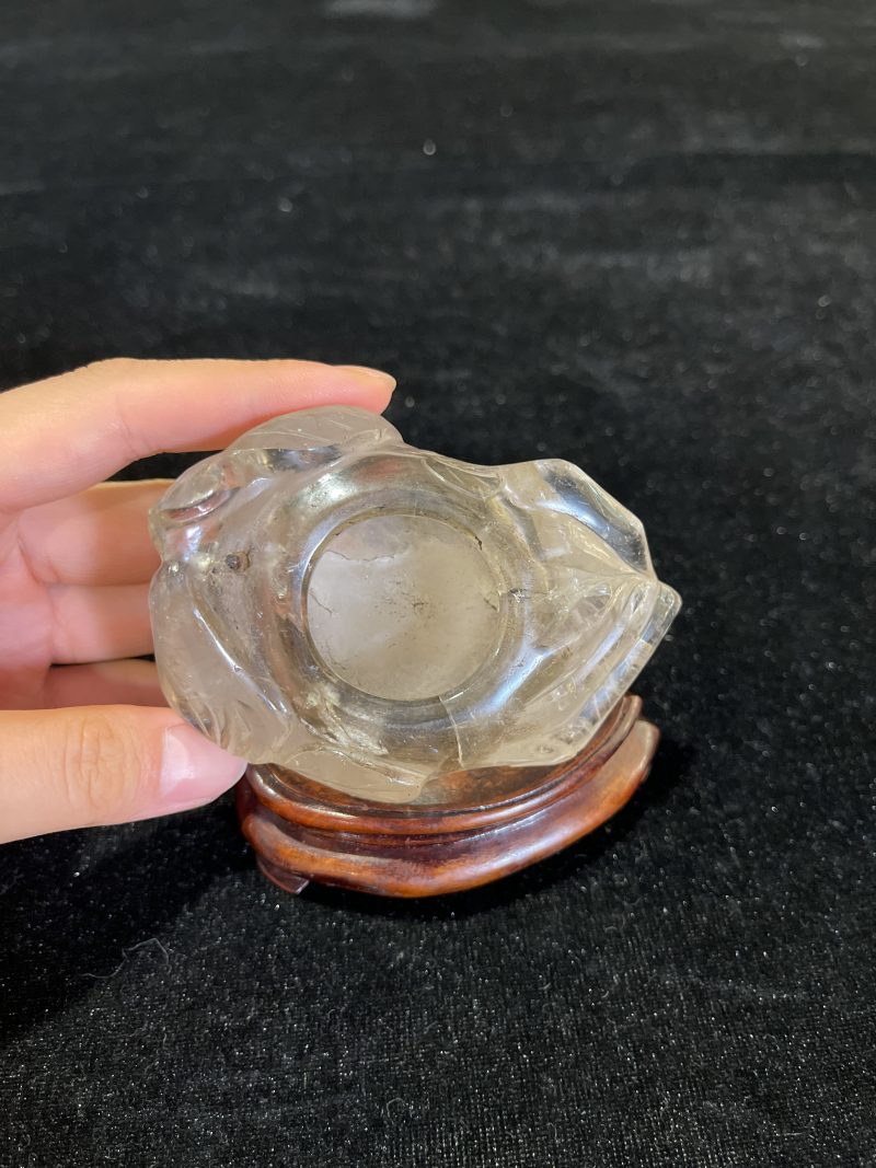 清中期 水晶桃形笔洗 - 图4
