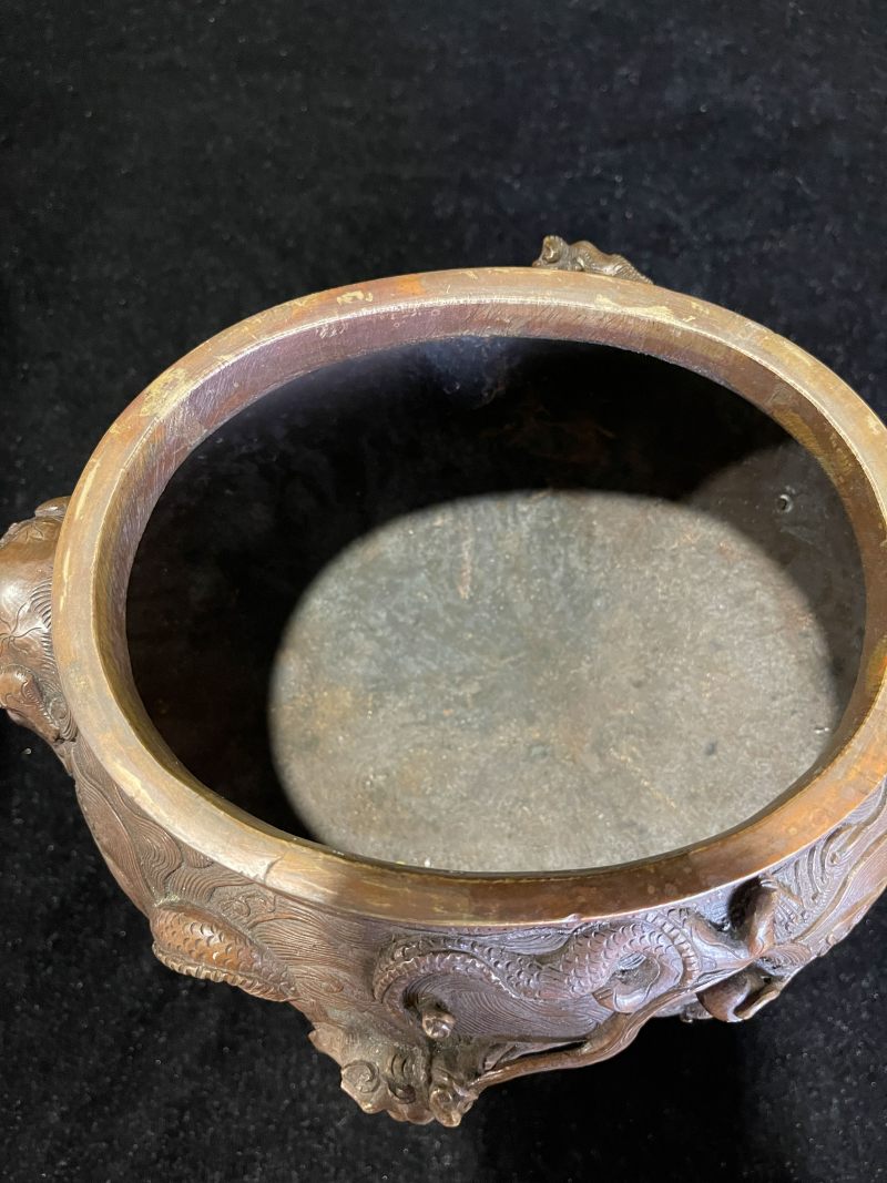 清早期 铜海水龙纹熏 - 图9