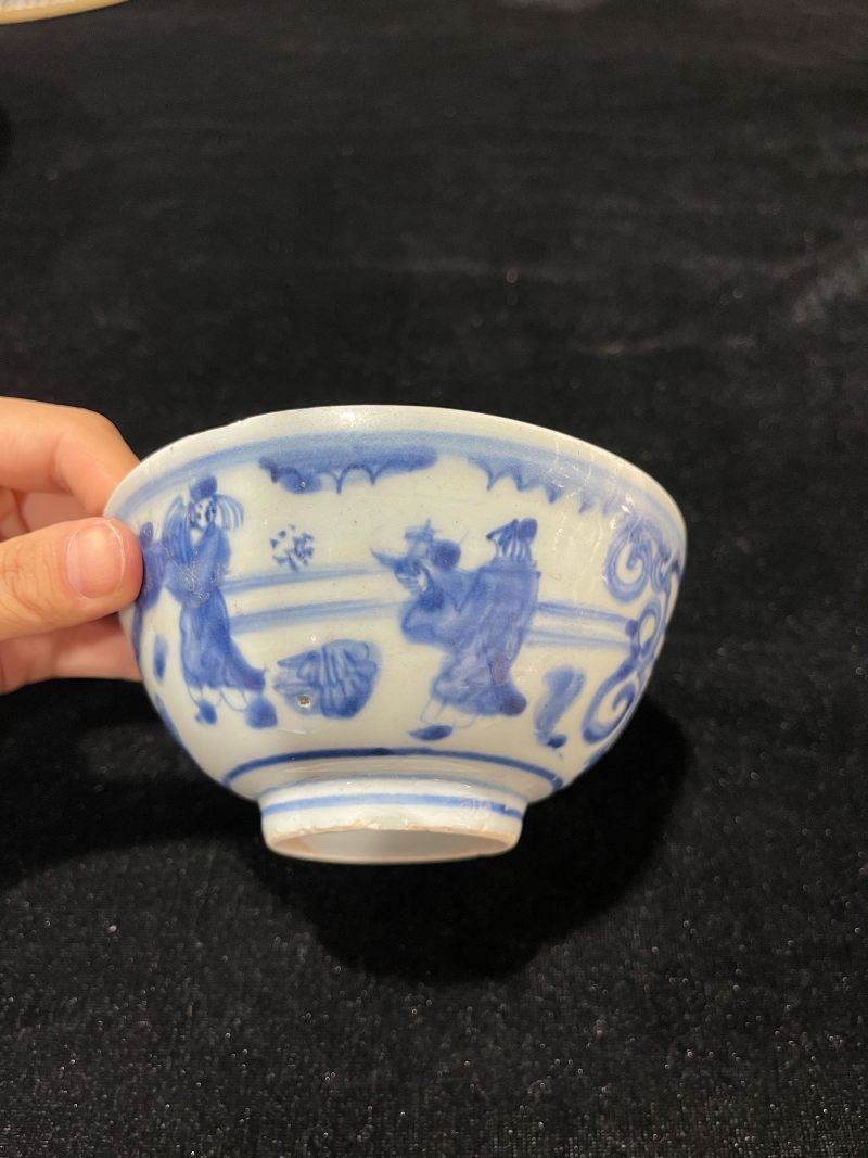 明中期 青花加冠进爵纹碗 - 图5
