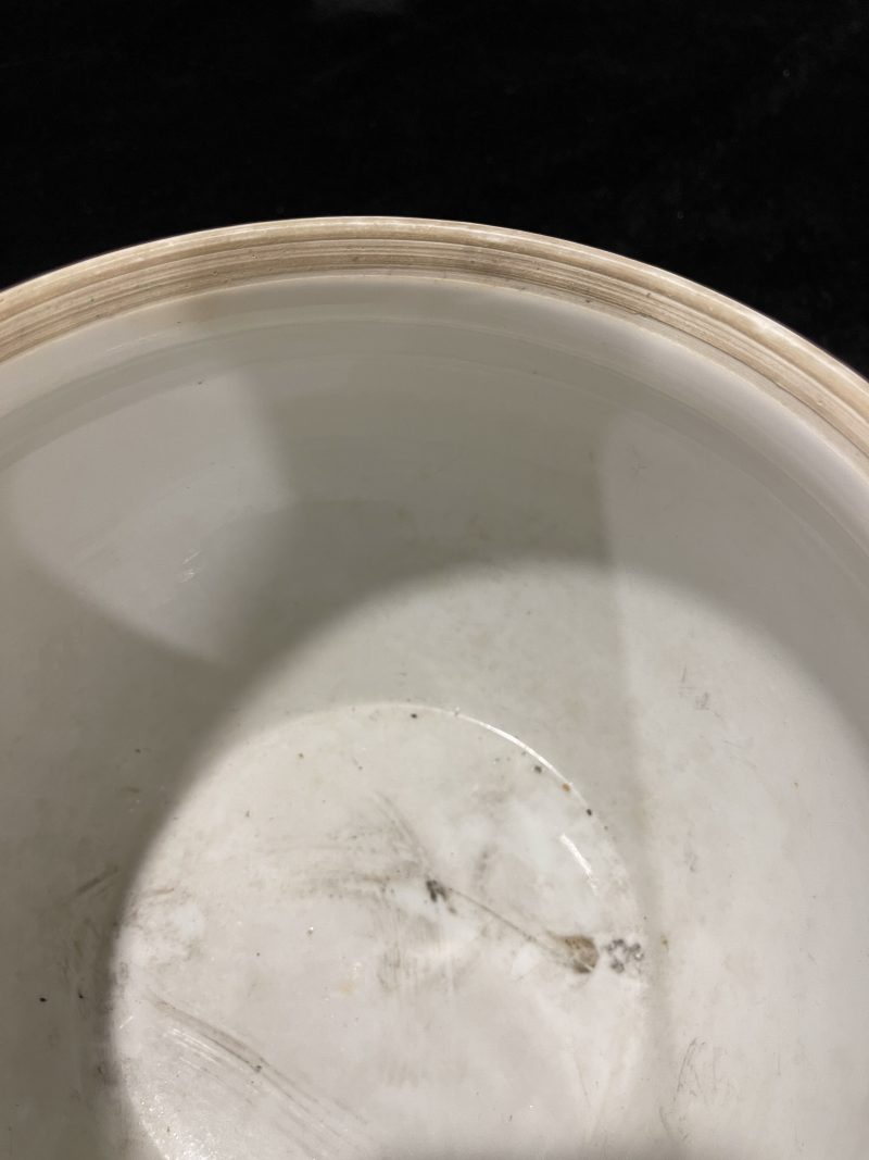 清光绪 浅降彩花鸟纹粥罐 - 图5
