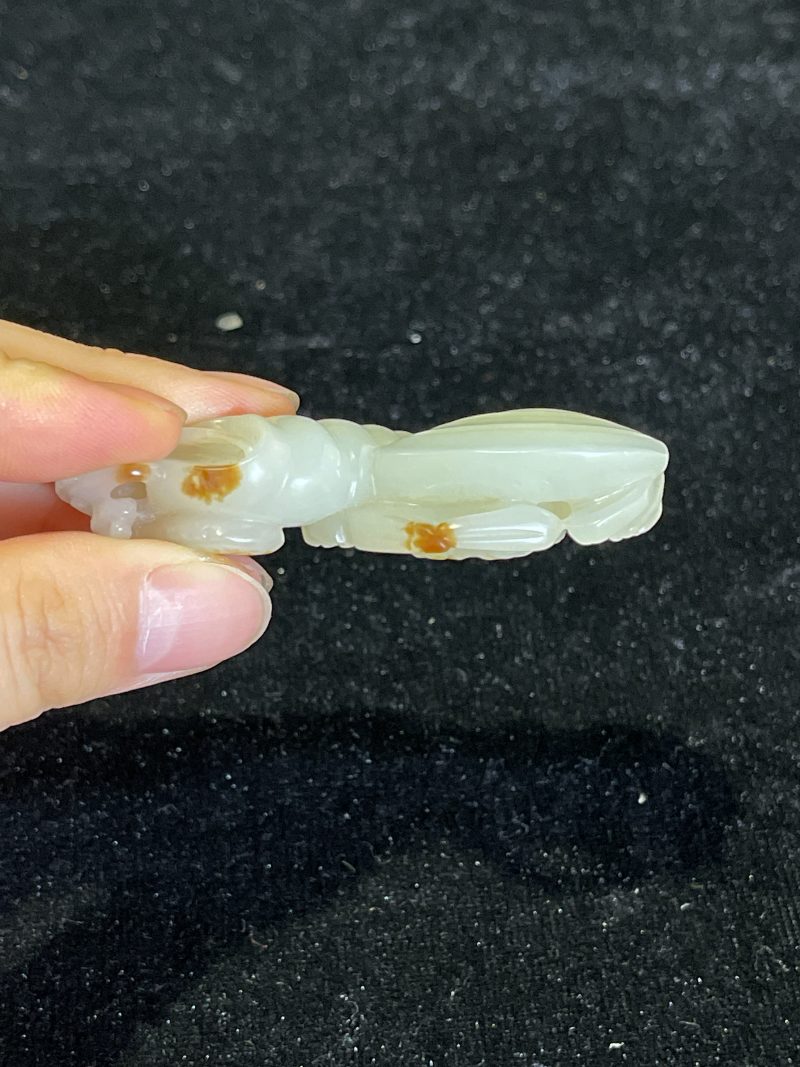 清 白玉海清河盐挂件 - 图4