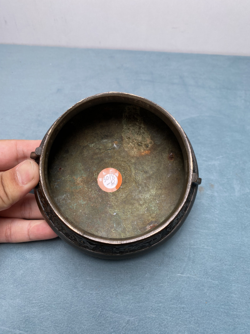 明 铜错金银兽面纹提梁壶 - 图15