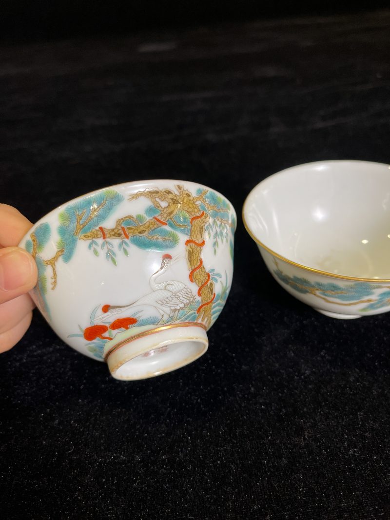 清宣统 粉彩花鸟纹杯一对 - 图4