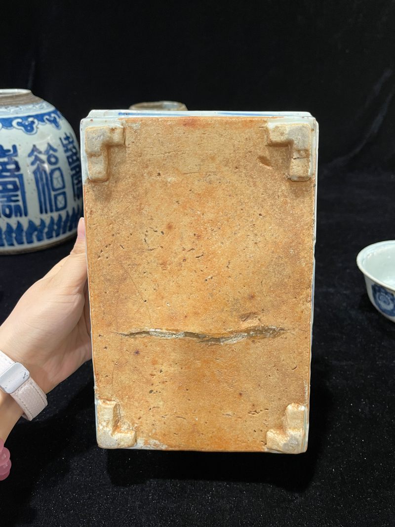 清 青花罐、青花碗、四方洗、青花壶一组6件 - 图13