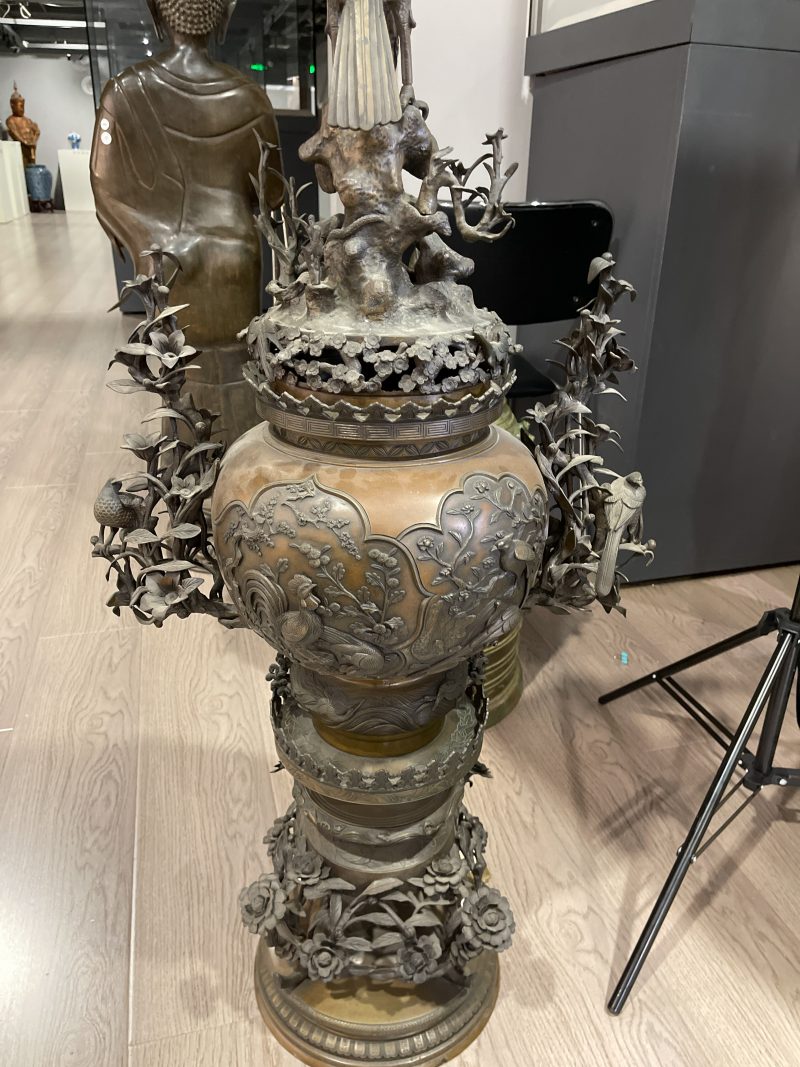 清 铜风云际会连座大熏炉 - 图4
