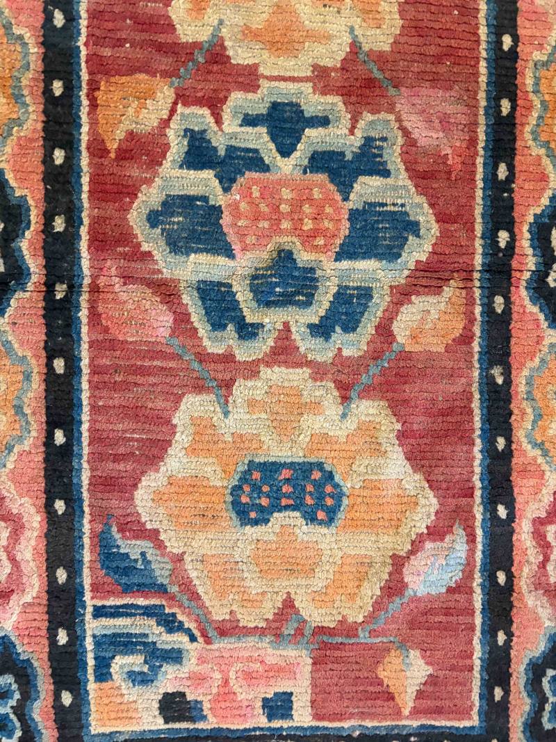 清 花卉纹地毯 - 图3
