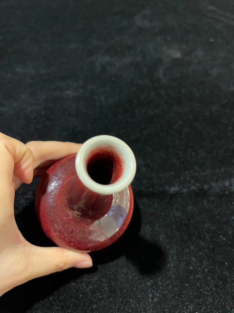 清中期 红釉荸荠瓶 - 图4