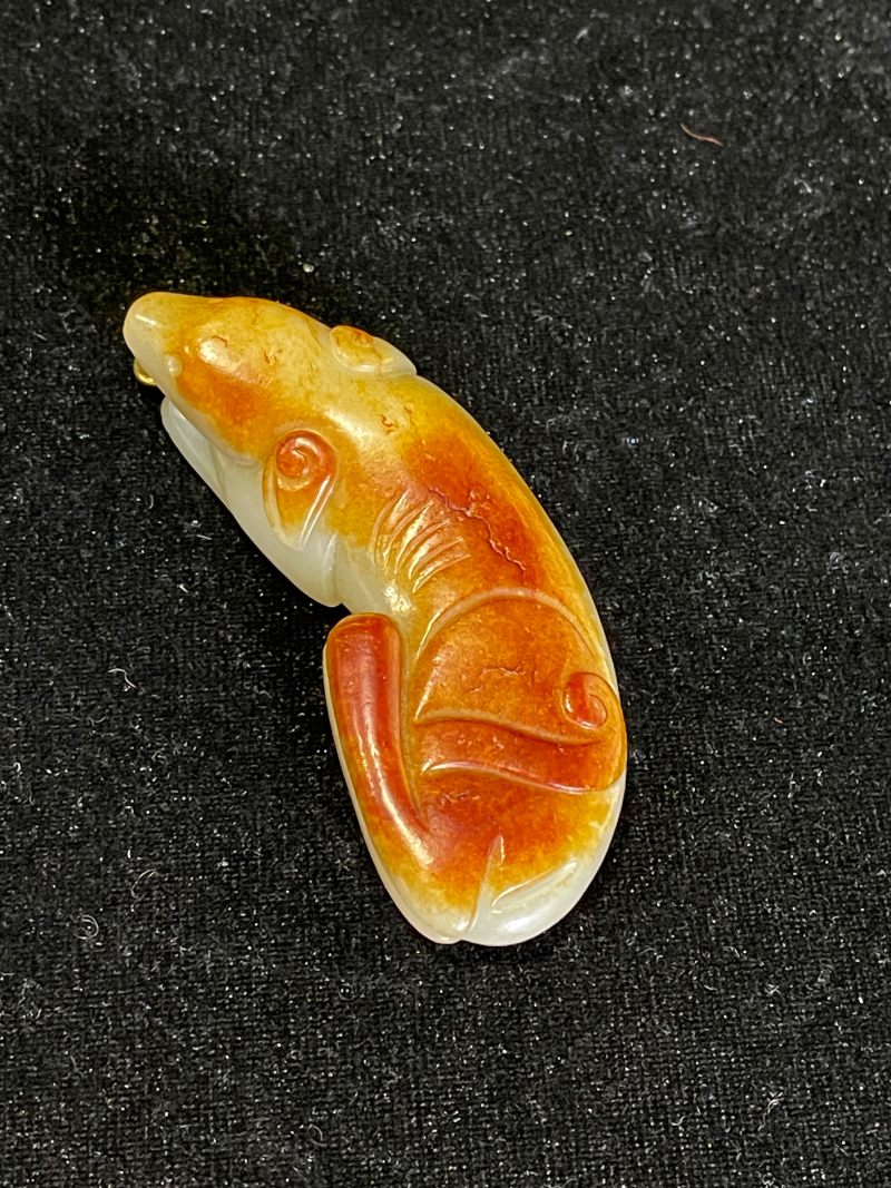清 白玉卧犬 - 图2