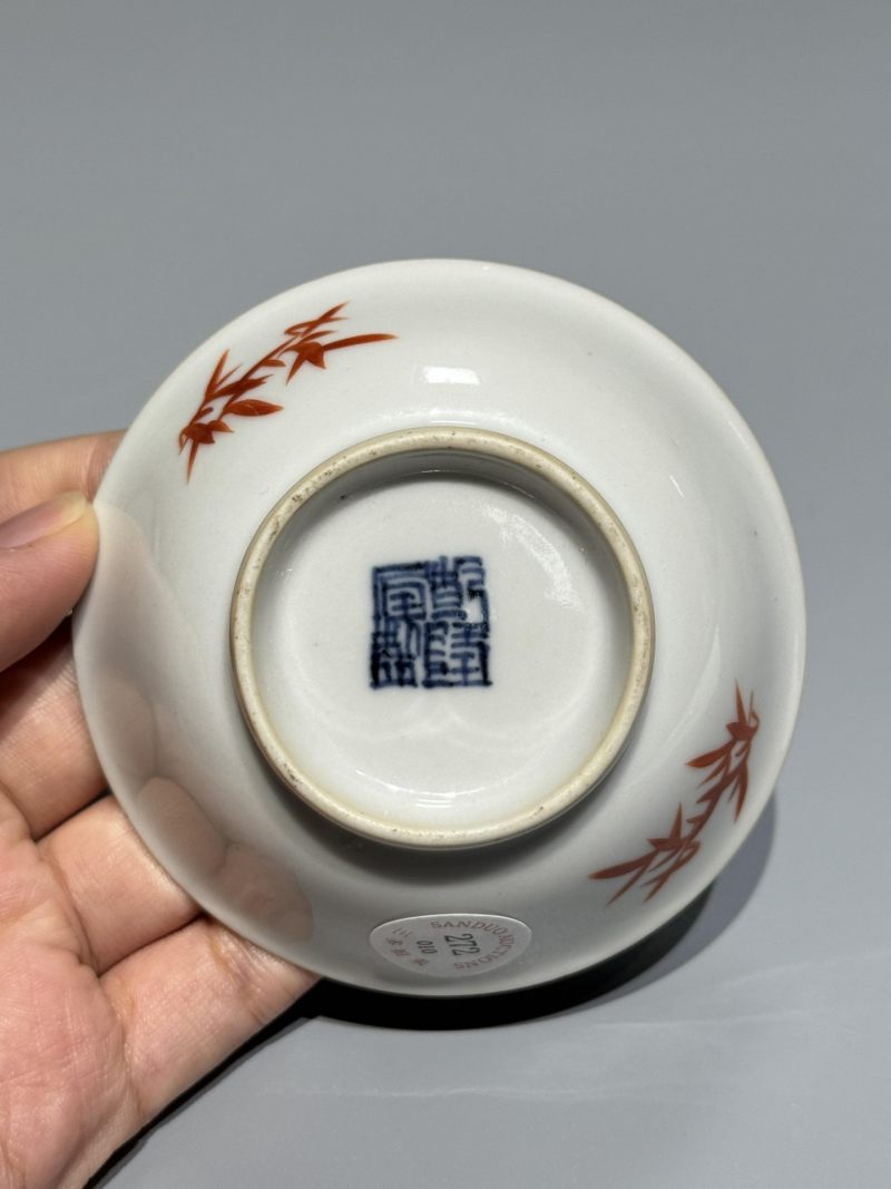    清乾隆 绿釉粉彩飞鸣食宿什锦碟 - 图6
