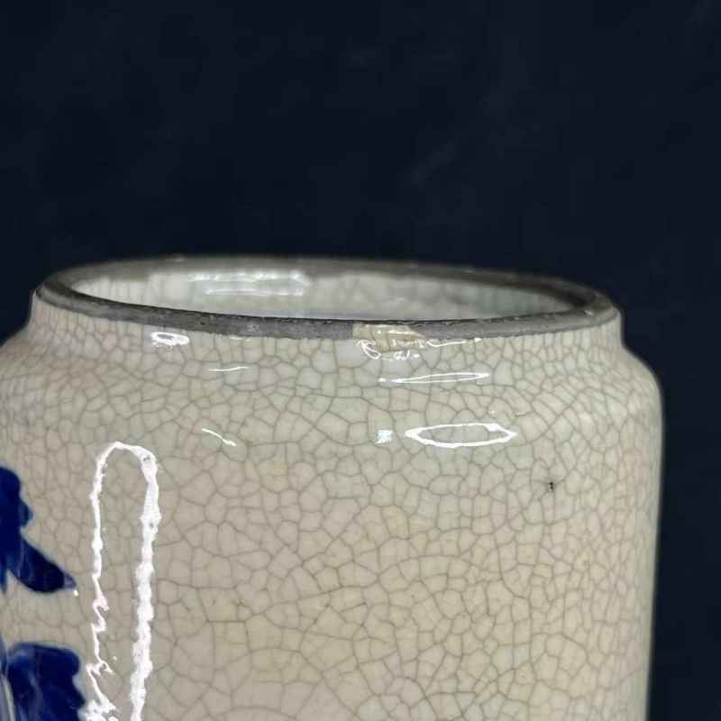 清中晚期 煨瓷青花花鸟纹瓶 - 图15