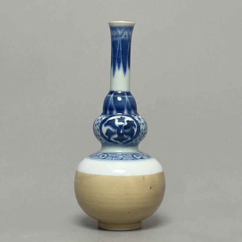清康熙 青花酱釉葫芦瓶 - 图2