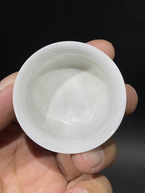 解放后 斗彩龙纹小杯一对 - 图8