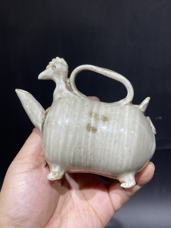 解放后 仿越窑鸡首水注 - 图3