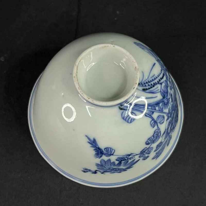 清乾隆 青花花开富贵纹杯 - 图5