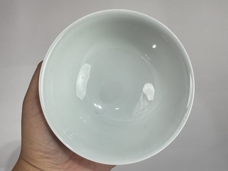 解放后 珐琅彩花卉纹碗 - 图6