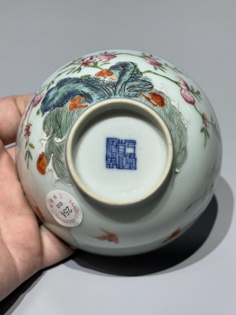    清乾隆 粉彩福山寿海图茶圆 - 图4