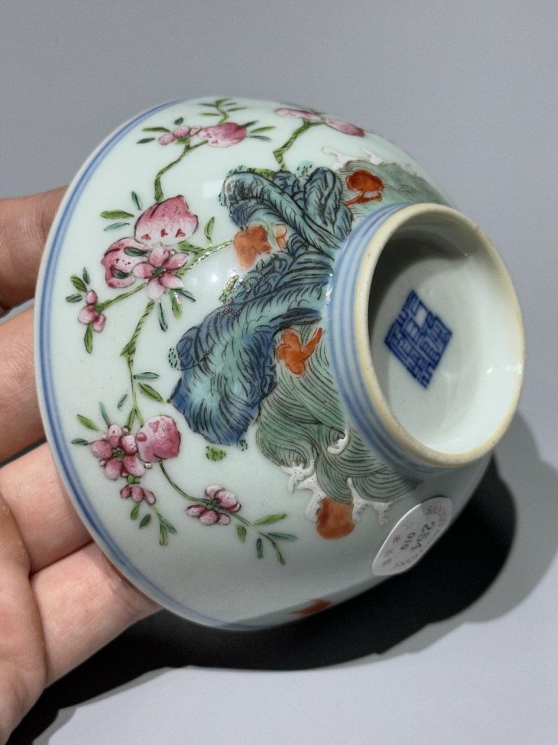    清乾隆 粉彩福山寿海图茶圆 - 图5