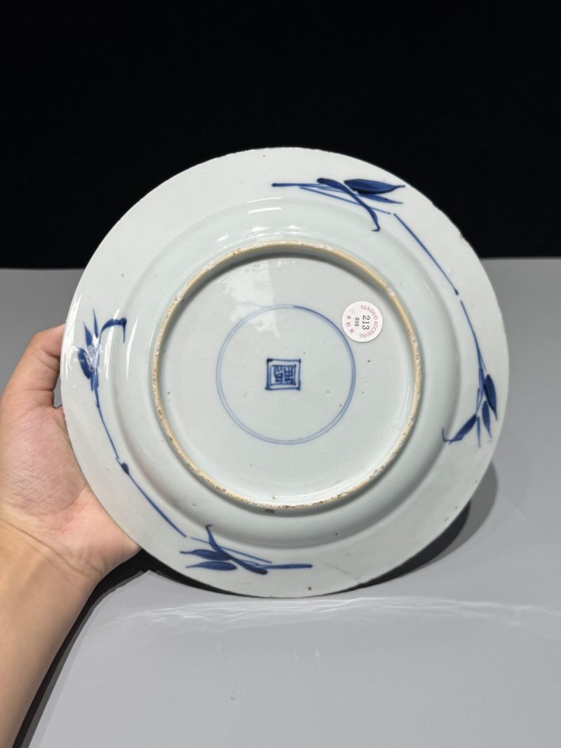    清康熙 青花山水人物盘 - 图5