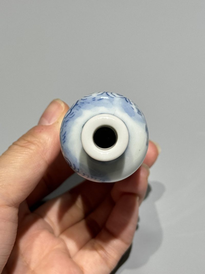    清晚期 青花釉里红牧牛图鼻烟壶 - 图6