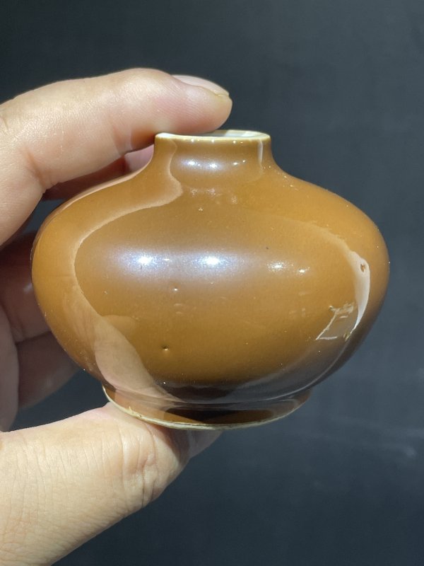 解放后 紫金釉水盂 - 图4