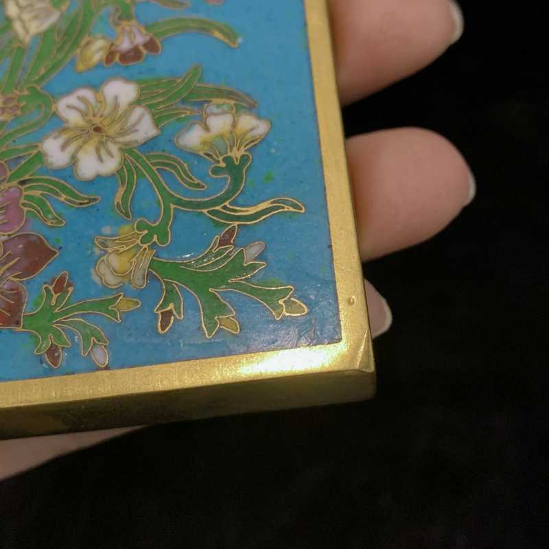 创汇 铜胎掐丝珐琅蝶恋花镇纸 - 图4