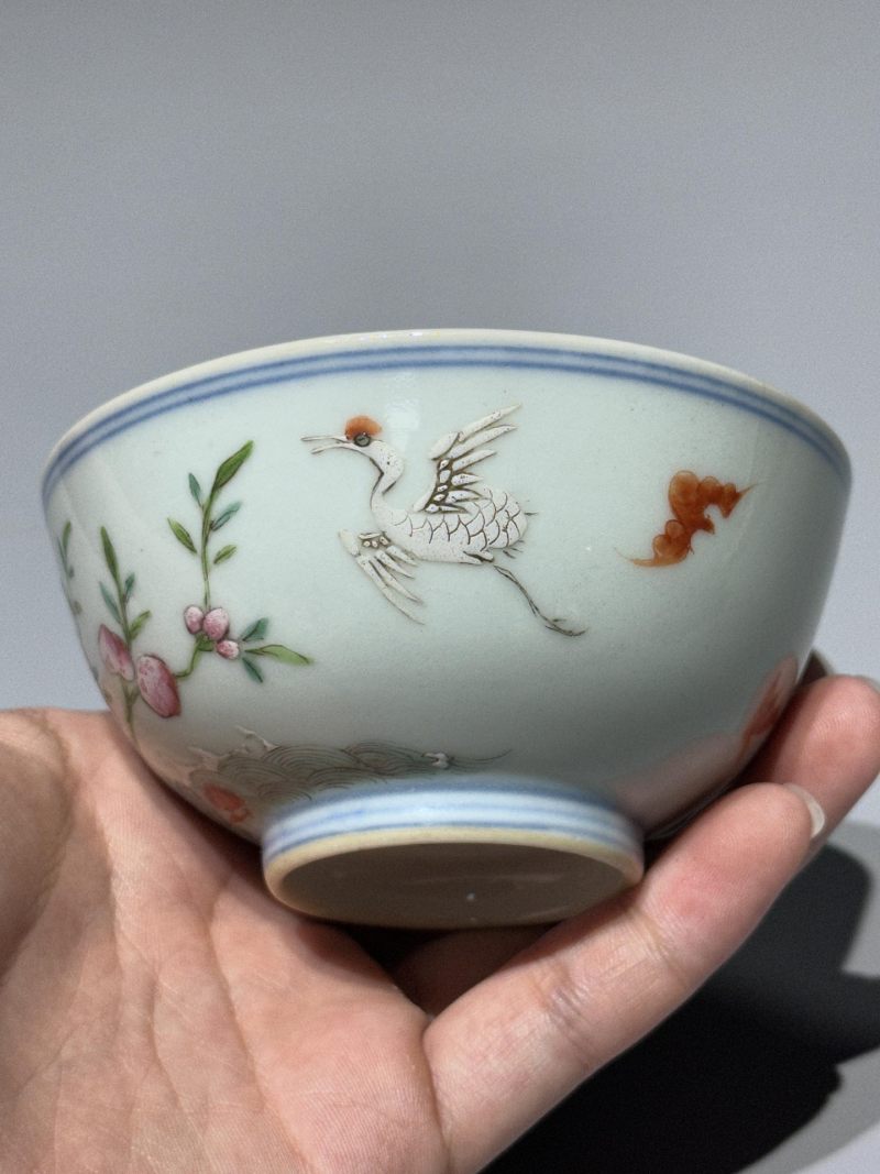    清乾隆 粉彩福山寿海图茶圆 - 图8