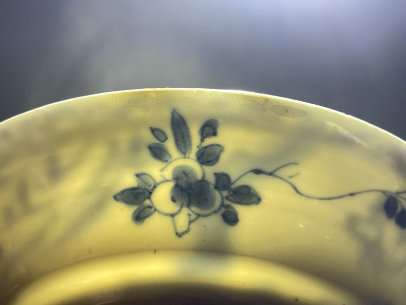 清康熙 青花狩猎图杯碟一套 - 图15